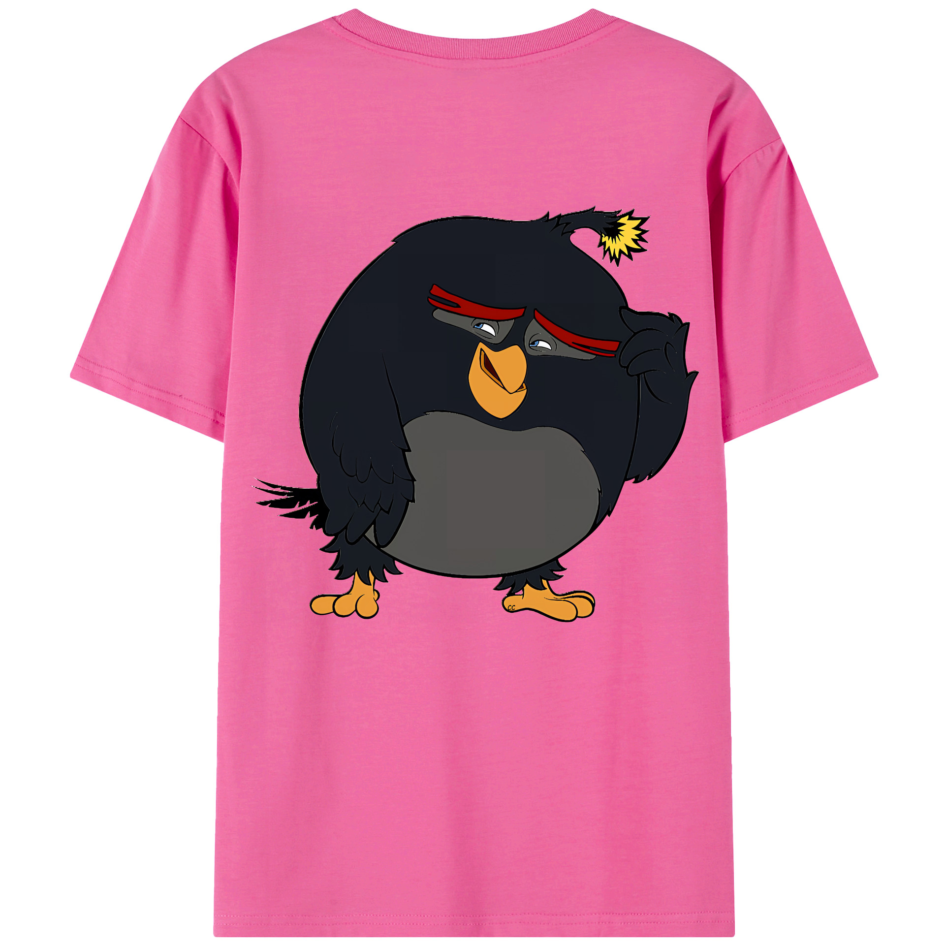 （画像用） Angry Birds アングリーバード レディース半袖Tシャツ(バックプリント)